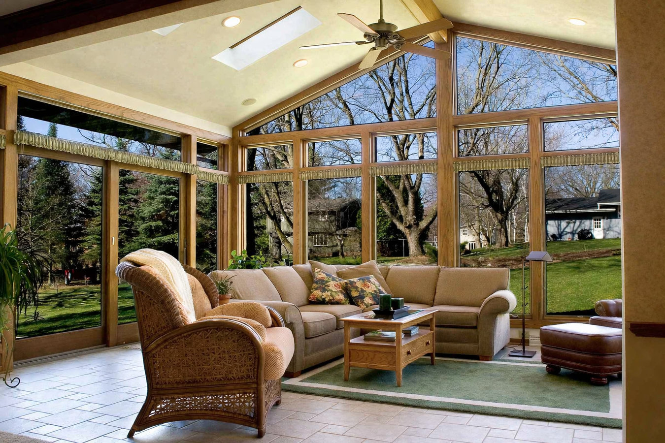 Deck-to-sunroom conversion